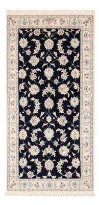Tapis persan - Nain - Premium - 148 x 74 cm - bleu foncé