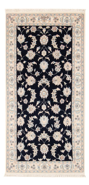 Tapis persan - Nain - Premium - 148 x 74 cm - bleu foncé
