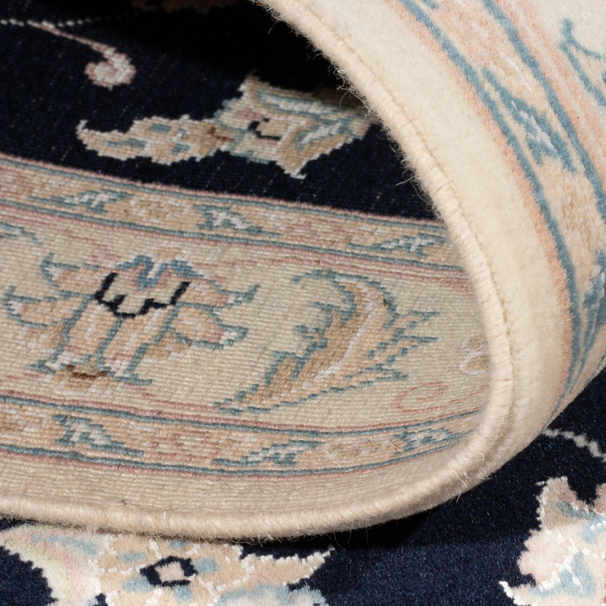 Tapis persan - Nain - Premium - 148 x 74 cm - bleu foncé