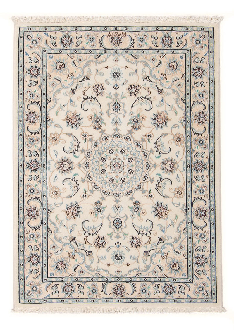 Tapis persan - Nain - Premium - 120 x 80 cm - crème