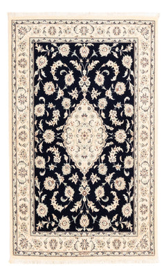 Tapis persan - Nain - Premium - 158 x 105 cm - bleu foncé