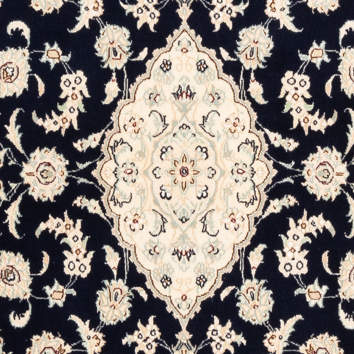 Tapis persan - Nain - Premium - 158 x 105 cm - bleu foncé