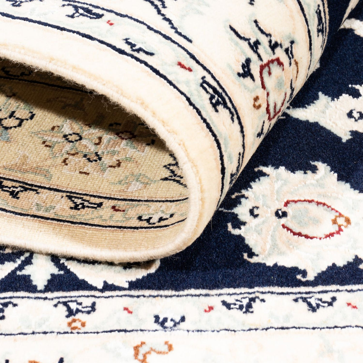 Tapis persan - Nain - Premium - 158 x 105 cm - bleu foncé