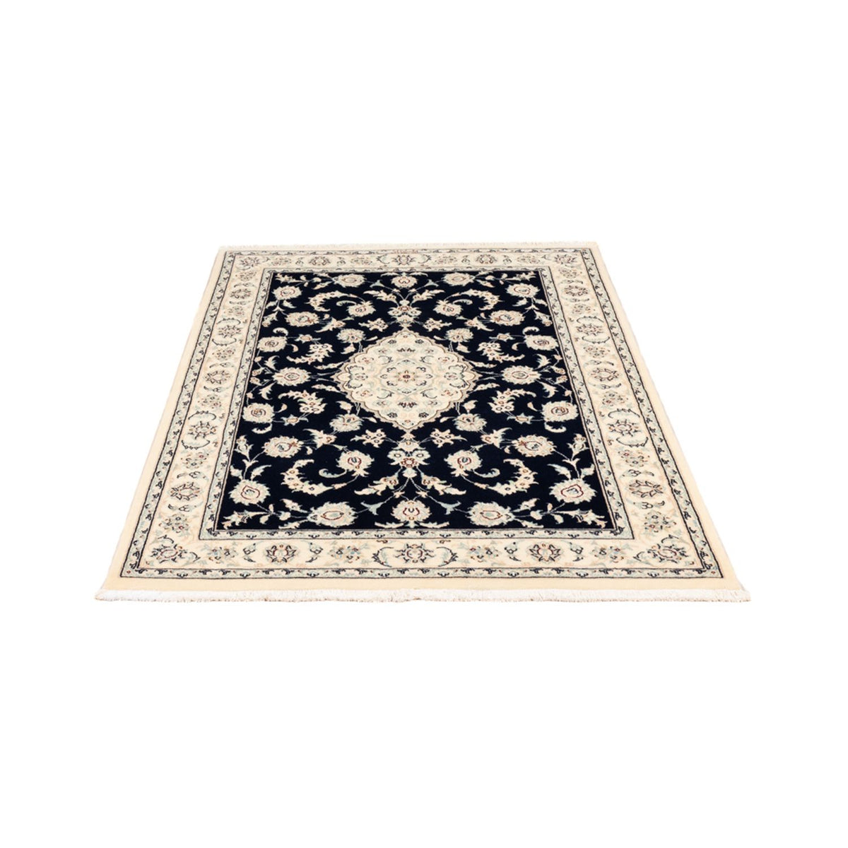 Tapis persan - Nain - Premium - 158 x 105 cm - bleu foncé
