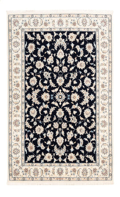 Tapis persan - Nain - Premium - 182 x 120 cm - bleu foncé