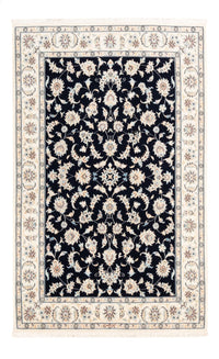 Tapis persan - Nain - Premium - 182 x 120 cm - bleu foncé
