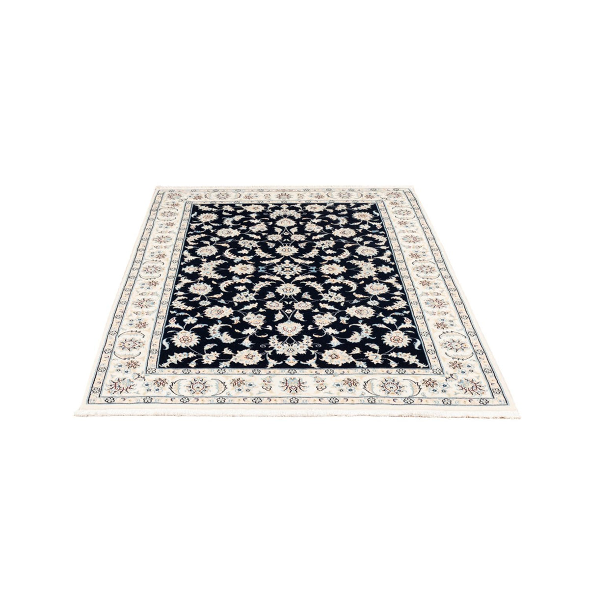 Tapis persan - Nain - Premium - 182 x 120 cm - bleu foncé
