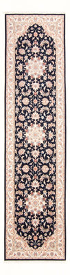 Tapis de couloir Tapis persan - Tabriz - Royal - 297 x 80 cm - bleu foncé