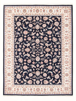 Tapis persan - Tabriz - Royal - 201 x 153 cm - bleu foncé