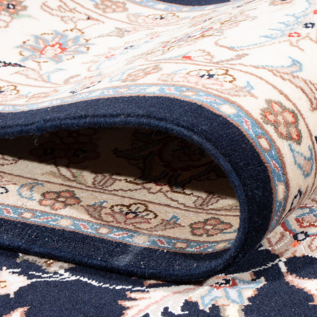 Tapis persan - Tabriz - Royal - 201 x 153 cm - bleu foncé