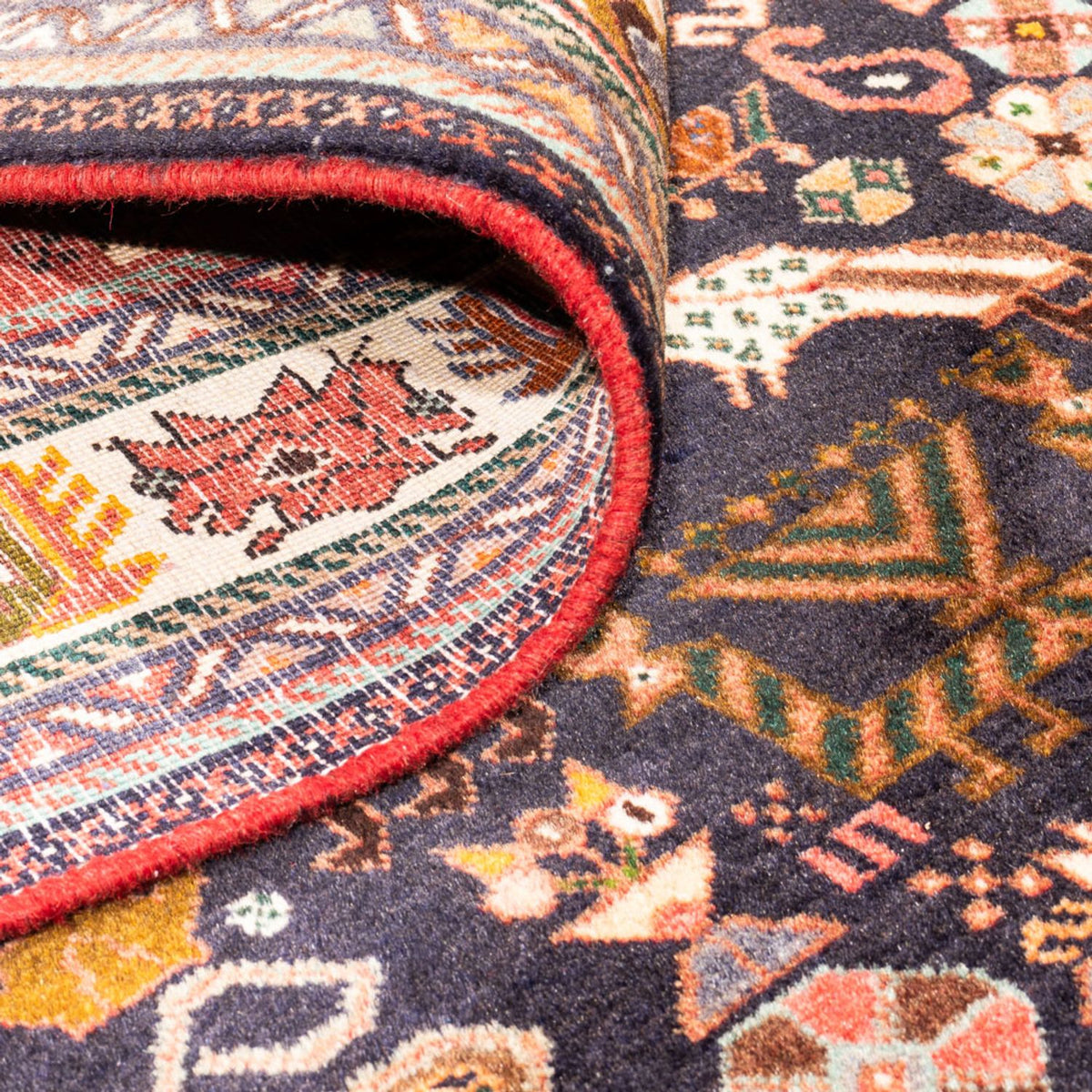 Tapis persan - Nomadic - 250 x 160 cm - bleu foncé