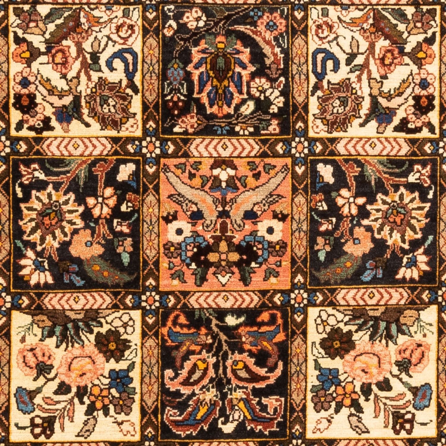 Tapis persan - Nomadic carré  - 207 x 199 cm - beige foncé