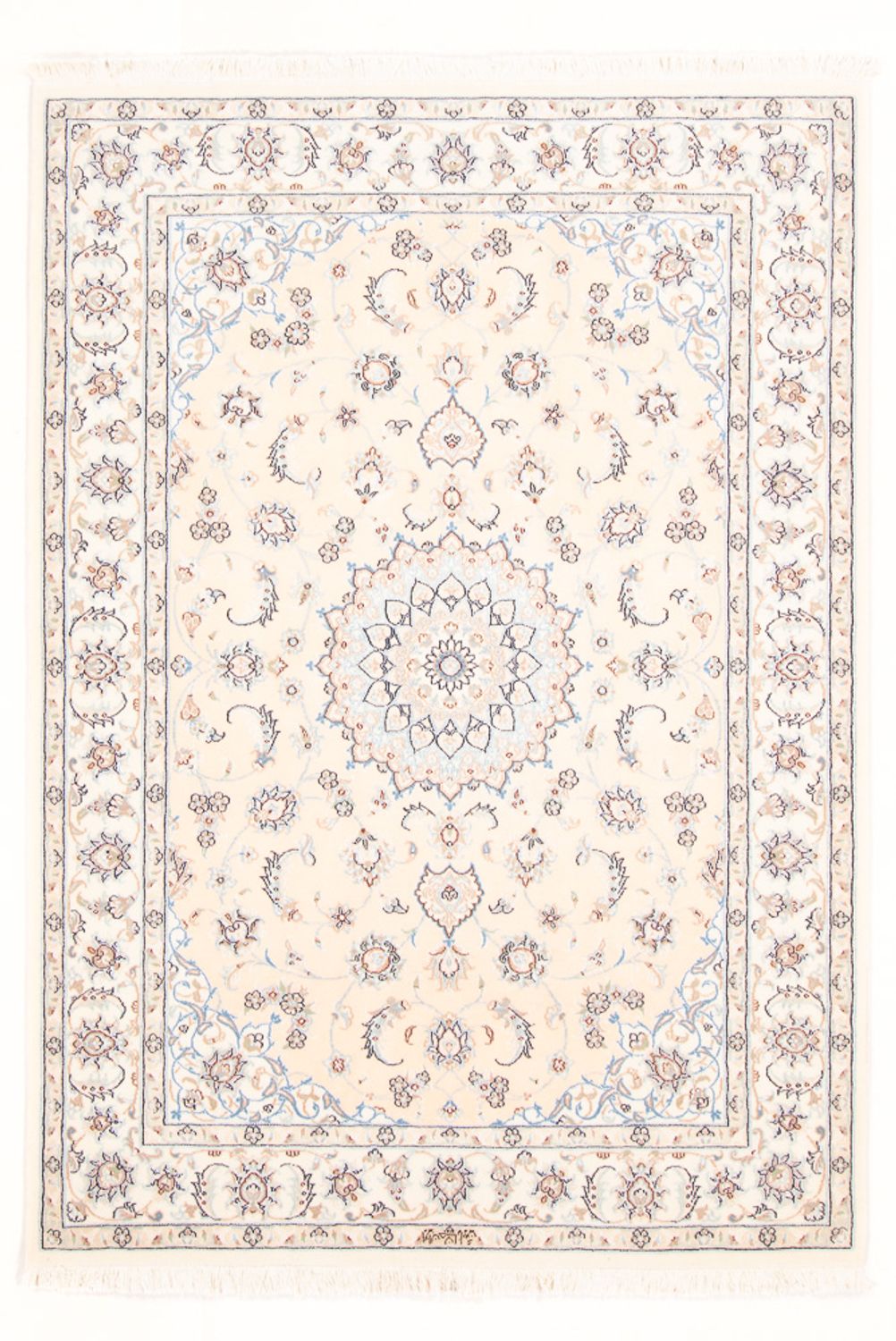 Tapis persan - Nain - Royal - 178 x 121 cm - crème