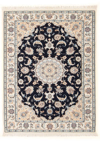 Tapis persan - Nain - Premium - 132 x 74 cm - bleu foncé