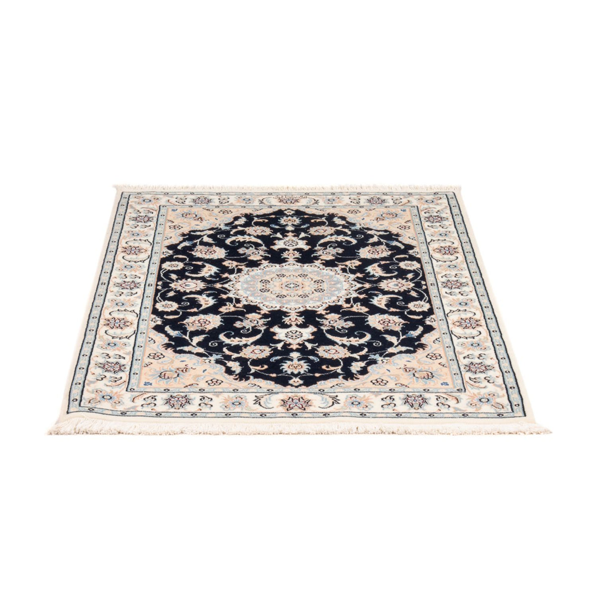 Tapis persan - Nain - Premium - 132 x 74 cm - bleu foncé