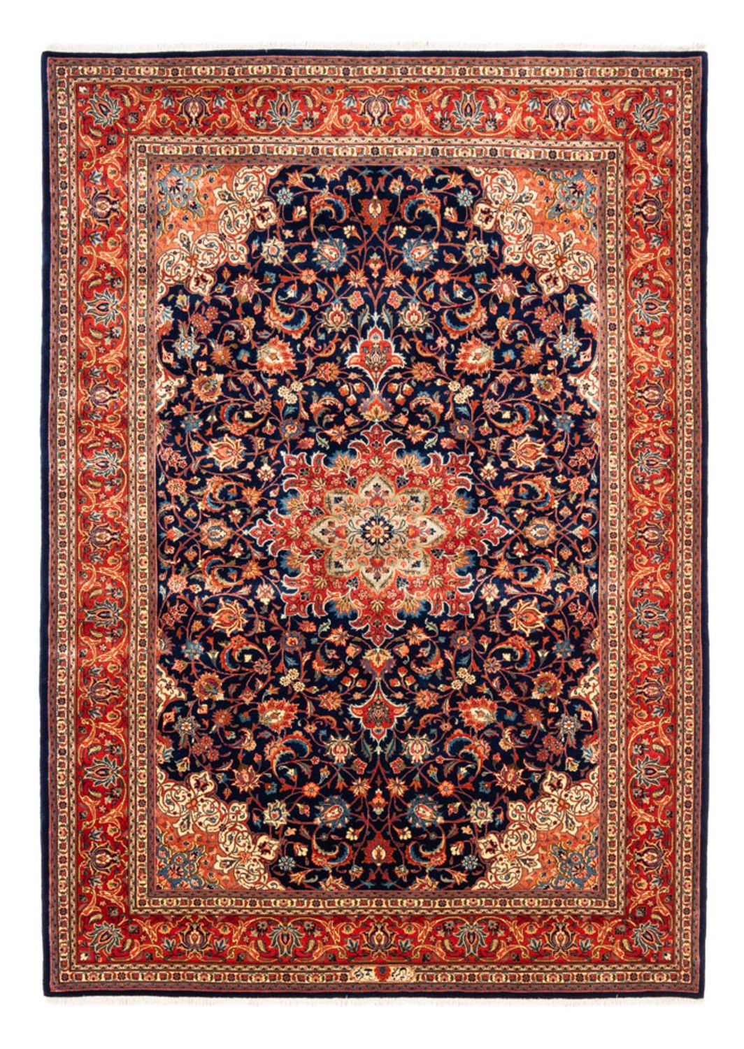 Tapis persan - Classique - 255 x 180 cm - bleu foncé