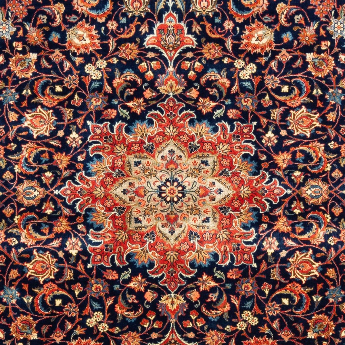 Tapis persan - Classique - 255 x 180 cm - bleu foncé