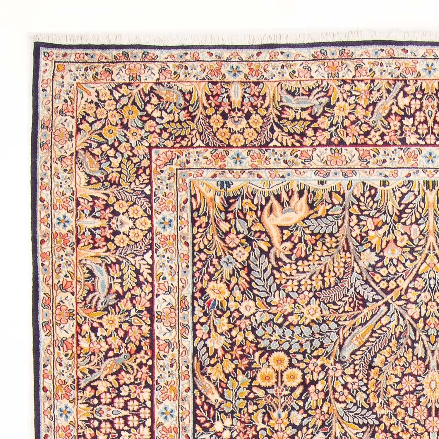 Tapis persan - Classique - 295 x 195 cm - bleu foncé
