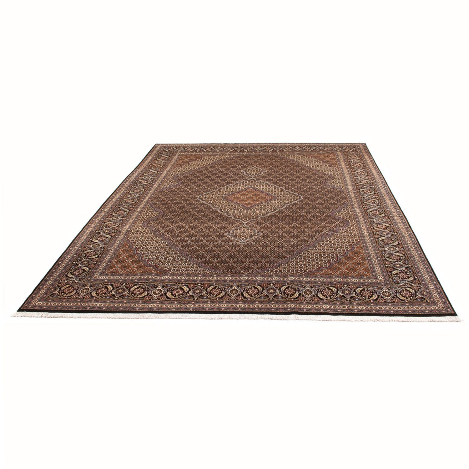 Tapis persan - Tabriz - Royal - 300 x 206 cm - bleu foncé