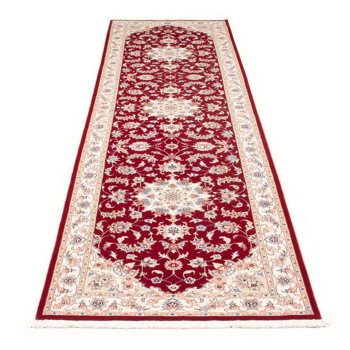 Tapis de couloir Tapis persan - Tabriz - Royal - 305 x 80 cm - rouge