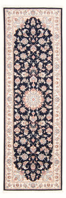 Tapis de couloir Tapis persan - Tabriz - Royal - 252 x 81 cm - bleu foncé
