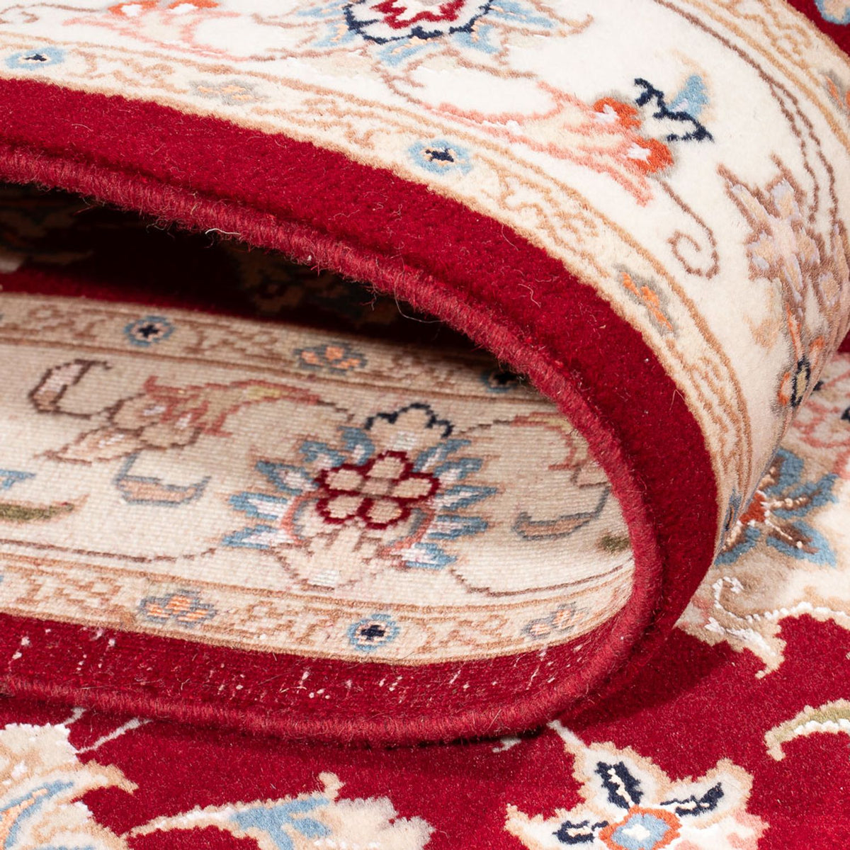 Tapis de couloir Tapis persan - Tabriz - Royal - 305 x 81 cm - rouge