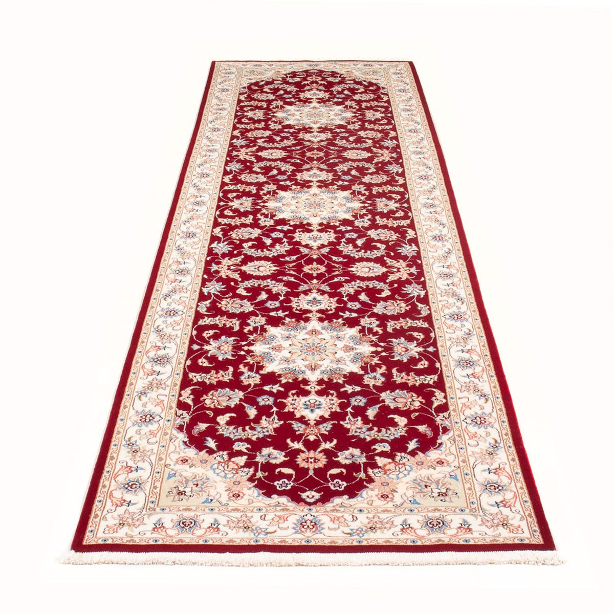Tapis de couloir Tapis persan - Tabriz - Royal - 305 x 81 cm - rouge