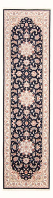 Tapis de couloir Tapis persan - Tabriz - Royal - 295 x 81 cm - bleu foncé