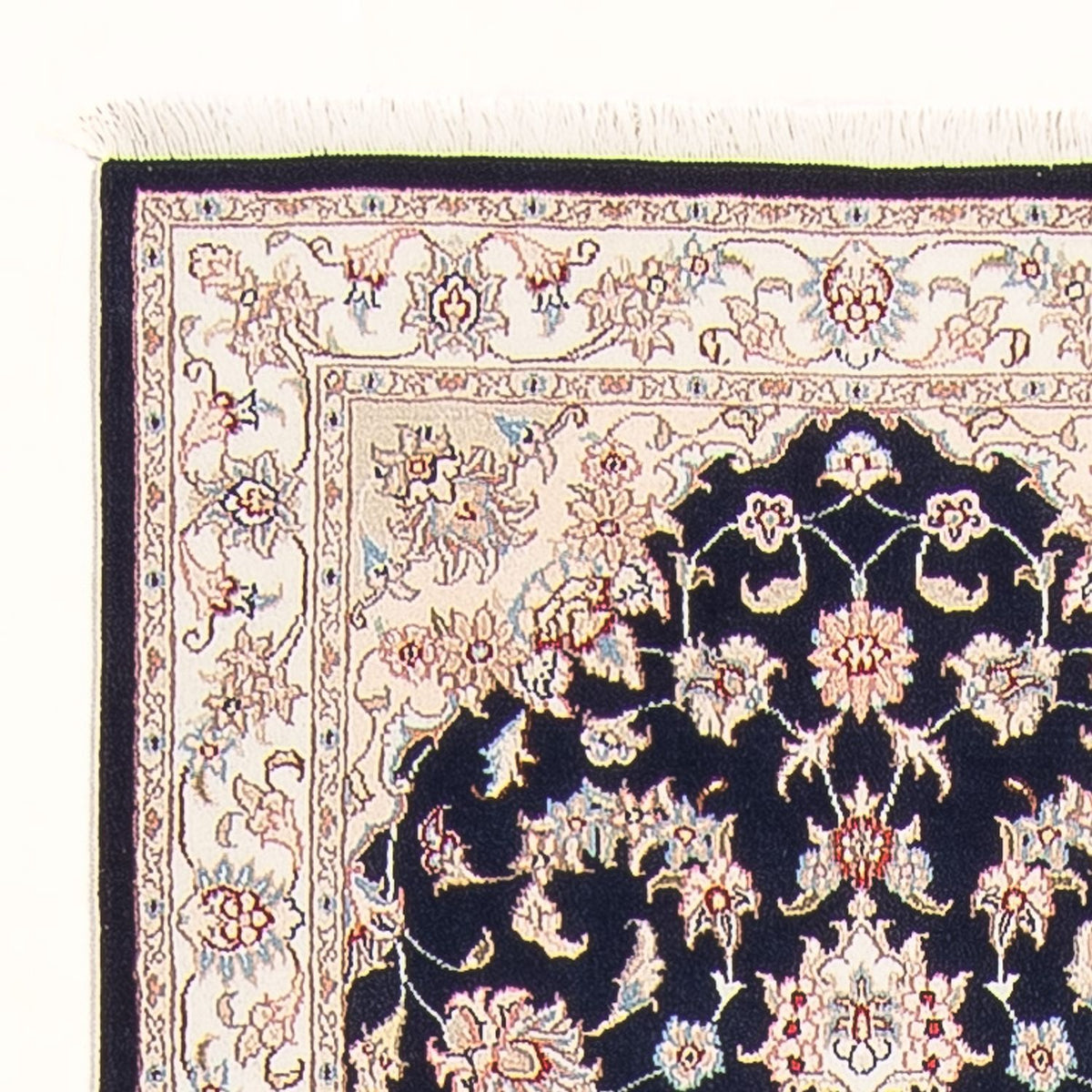 Tapis de couloir Tapis persan - Tabriz - Royal - 295 x 81 cm - bleu foncé