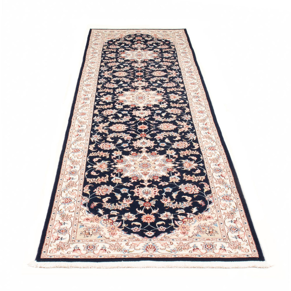 Tapis de couloir Tapis persan - Tabriz - Royal - 295 x 81 cm - bleu foncé