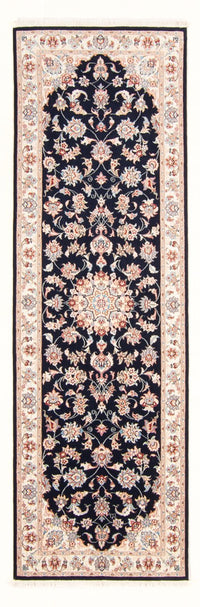 Tapis de couloir Tapis persan - Tabriz - Royal - 251 x 80 cm - bleu foncé