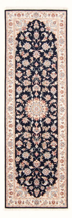 Tapis de couloir Tapis persan - Tabriz - Royal - 251 x 80 cm - bleu foncé