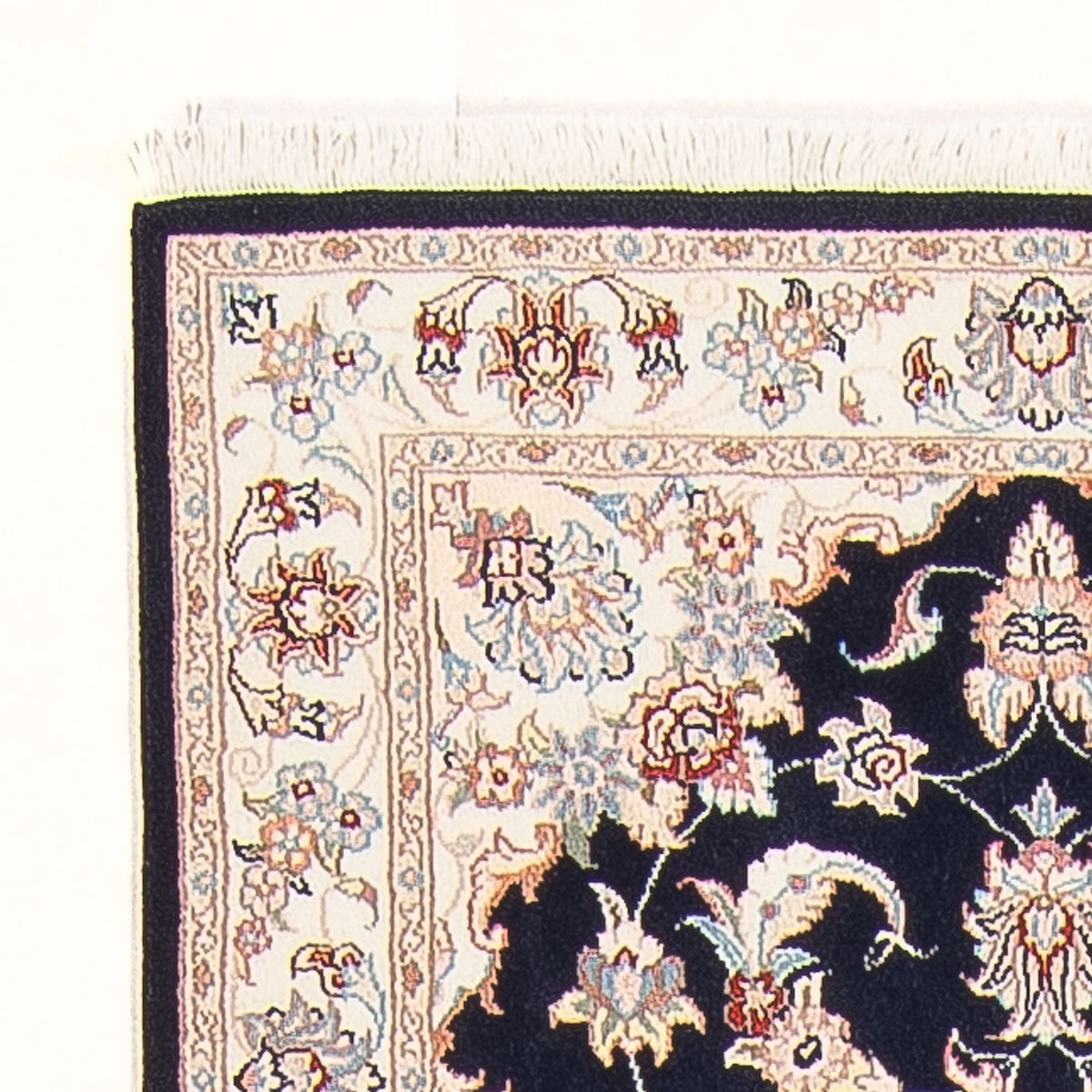 Tapis de couloir Tapis persan - Tabriz - Royal - 251 x 80 cm - bleu foncé