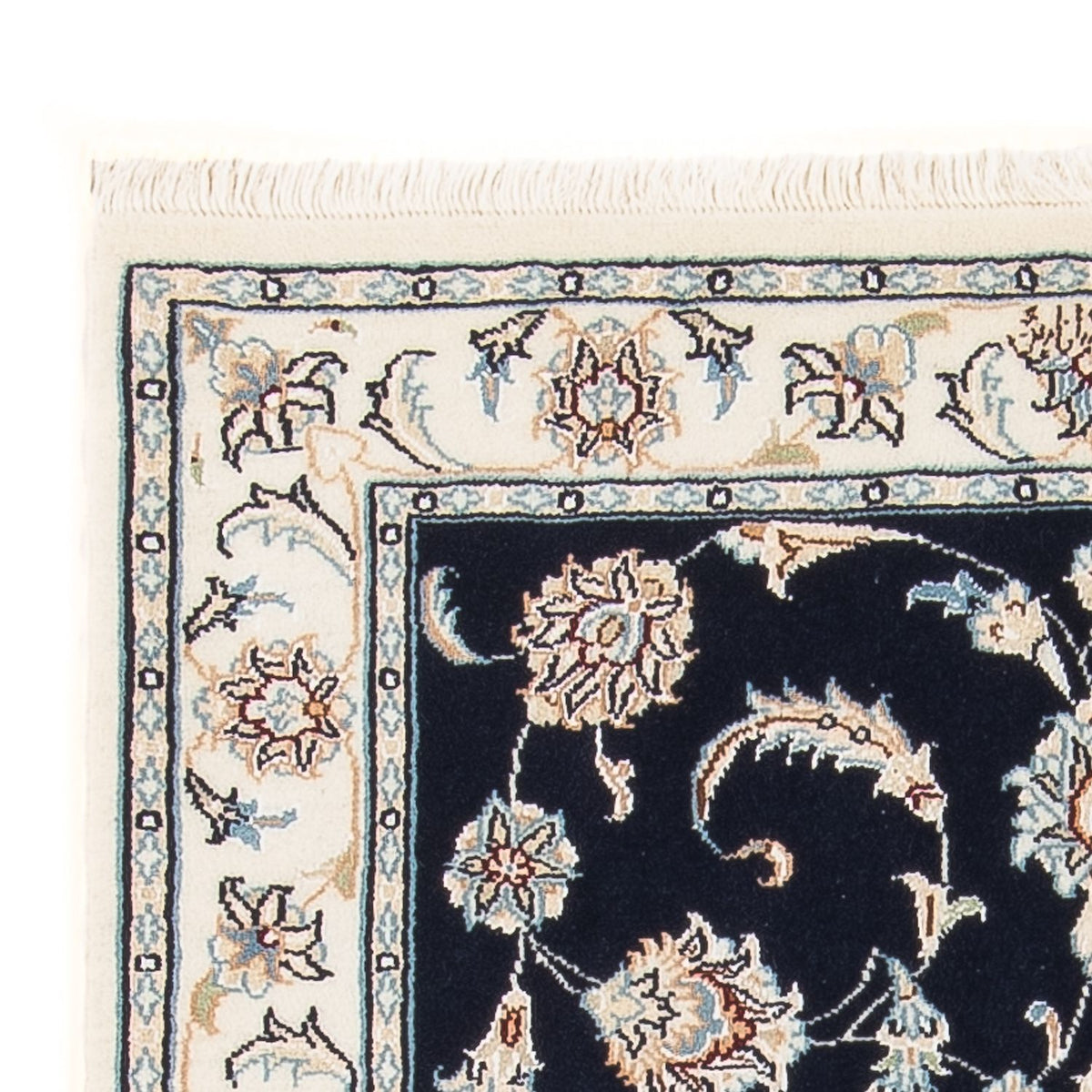 Tapis persan - Nain - Premium - 118 x 80 cm - bleu foncé