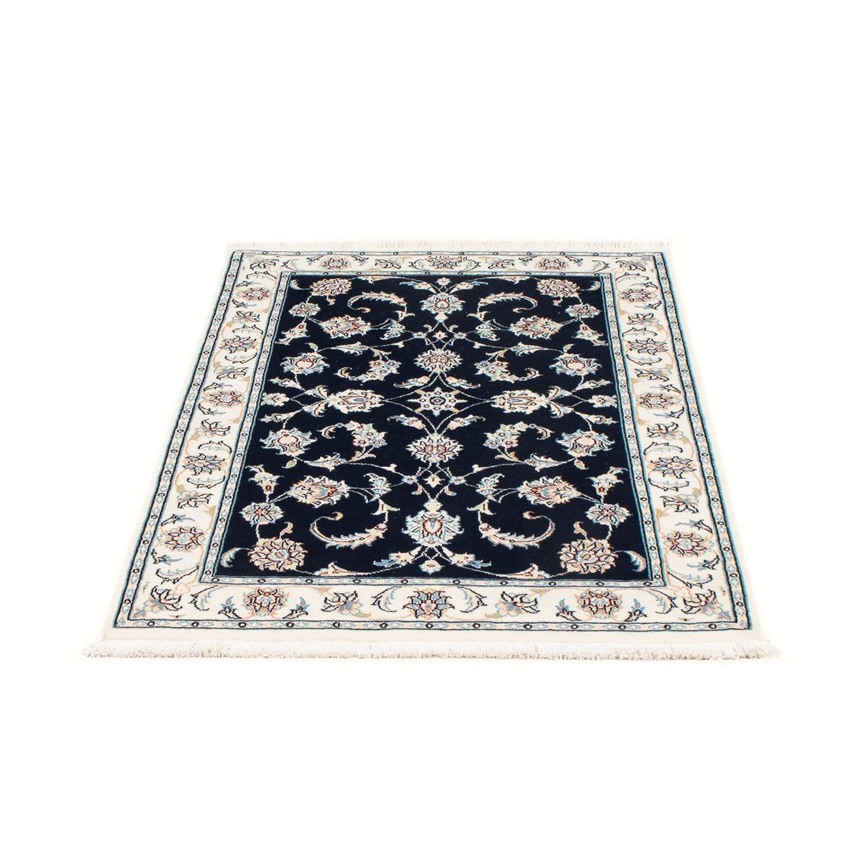 Tapis persan - Nain - Premium - 118 x 80 cm - bleu foncé
