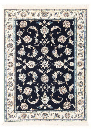 Tapis persan - Nain - Premium - 115 x 80 cm - bleu foncé