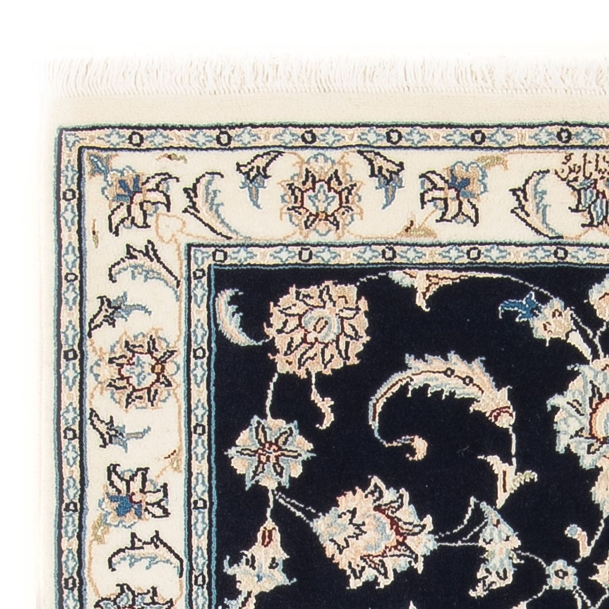 Tapis persan - Nain - Premium - 115 x 80 cm - bleu foncé