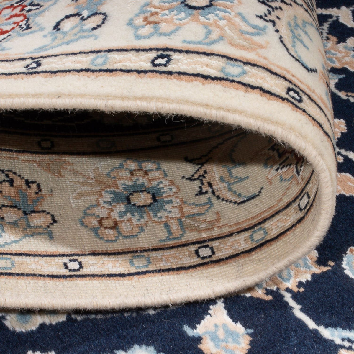 Tapis persan - Nain - Premium - 120 x 80 cm - bleu foncé