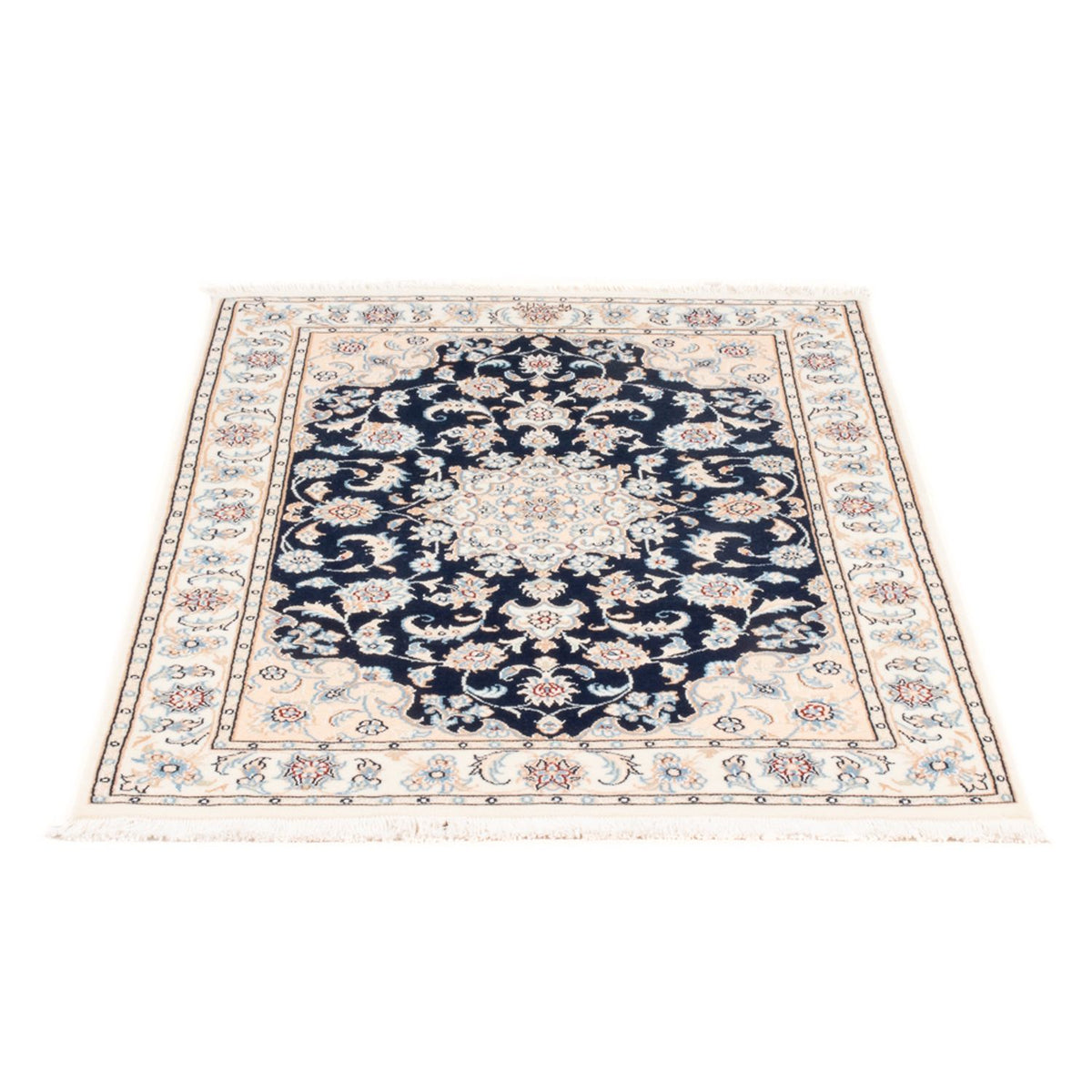 Tapis persan - Nain - Premium - 120 x 80 cm - bleu foncé