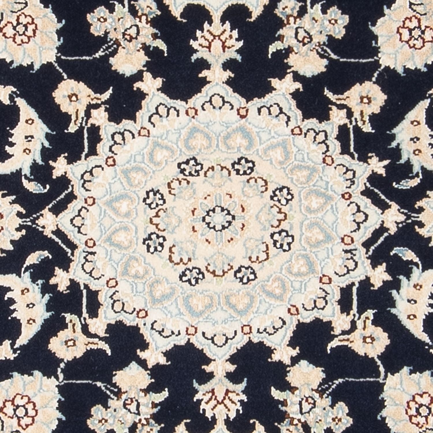 Tapis persan - Nain - Premium - 117 x 81 cm - bleu foncé