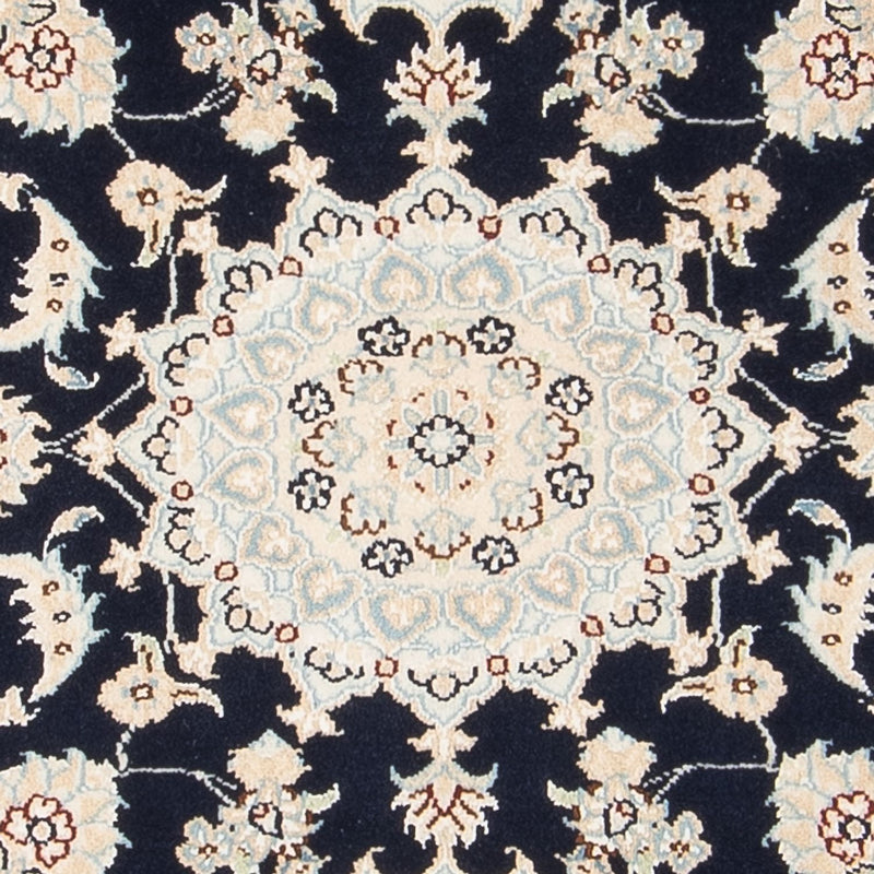 Tapis persan - Nain - Premium - 117 x 81 cm - bleu foncé