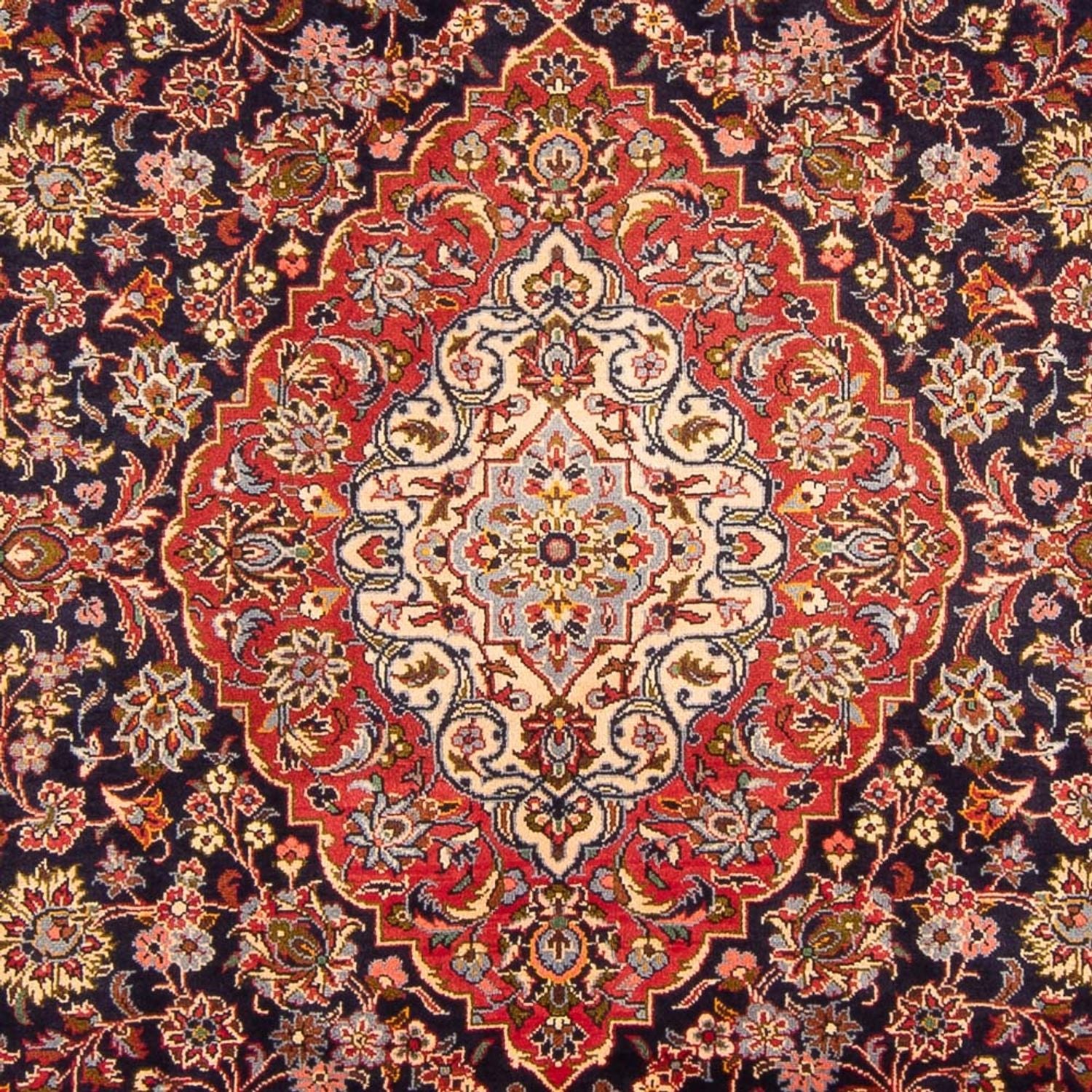 Tapis persan - Keshan - 312 x 201 cm - bleu foncé
