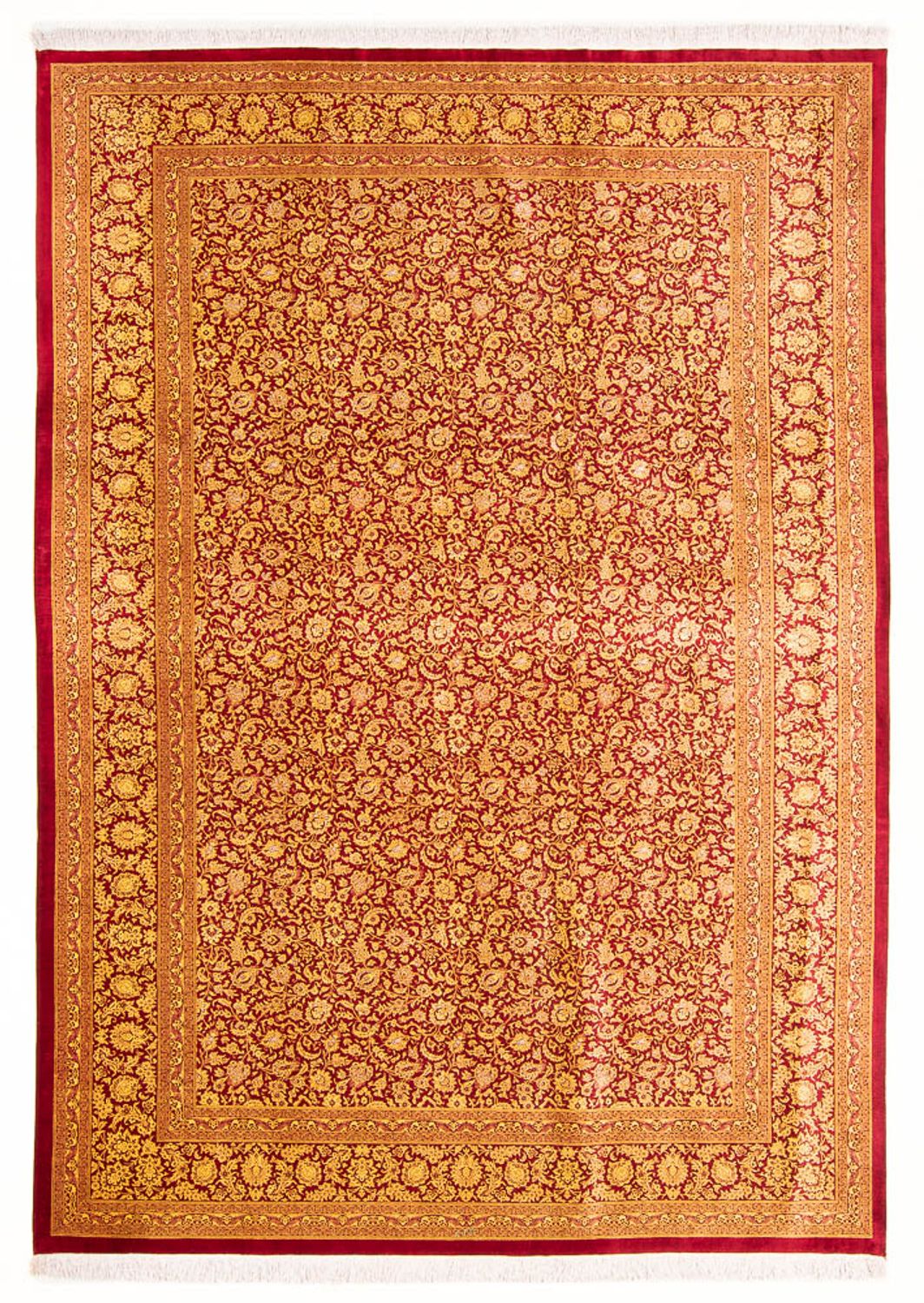 Tapis en soie - Ghom soie - Premium - 300 x 205 cm - orange