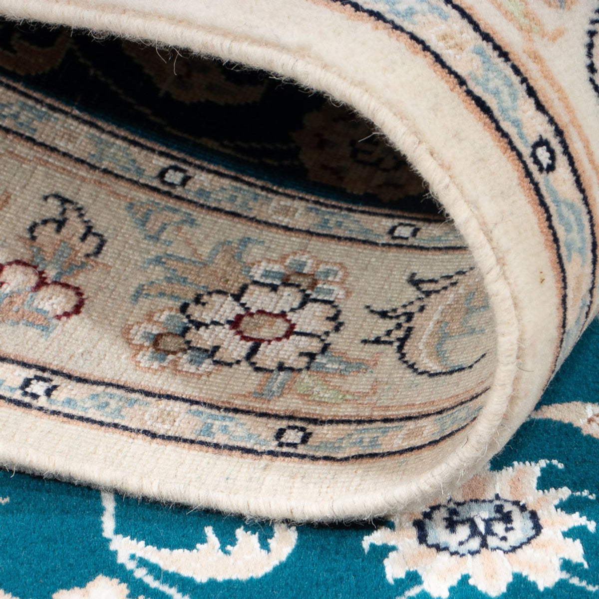 Tapis persan - Nain - Premium - 120 x 81 cm - vert foncé