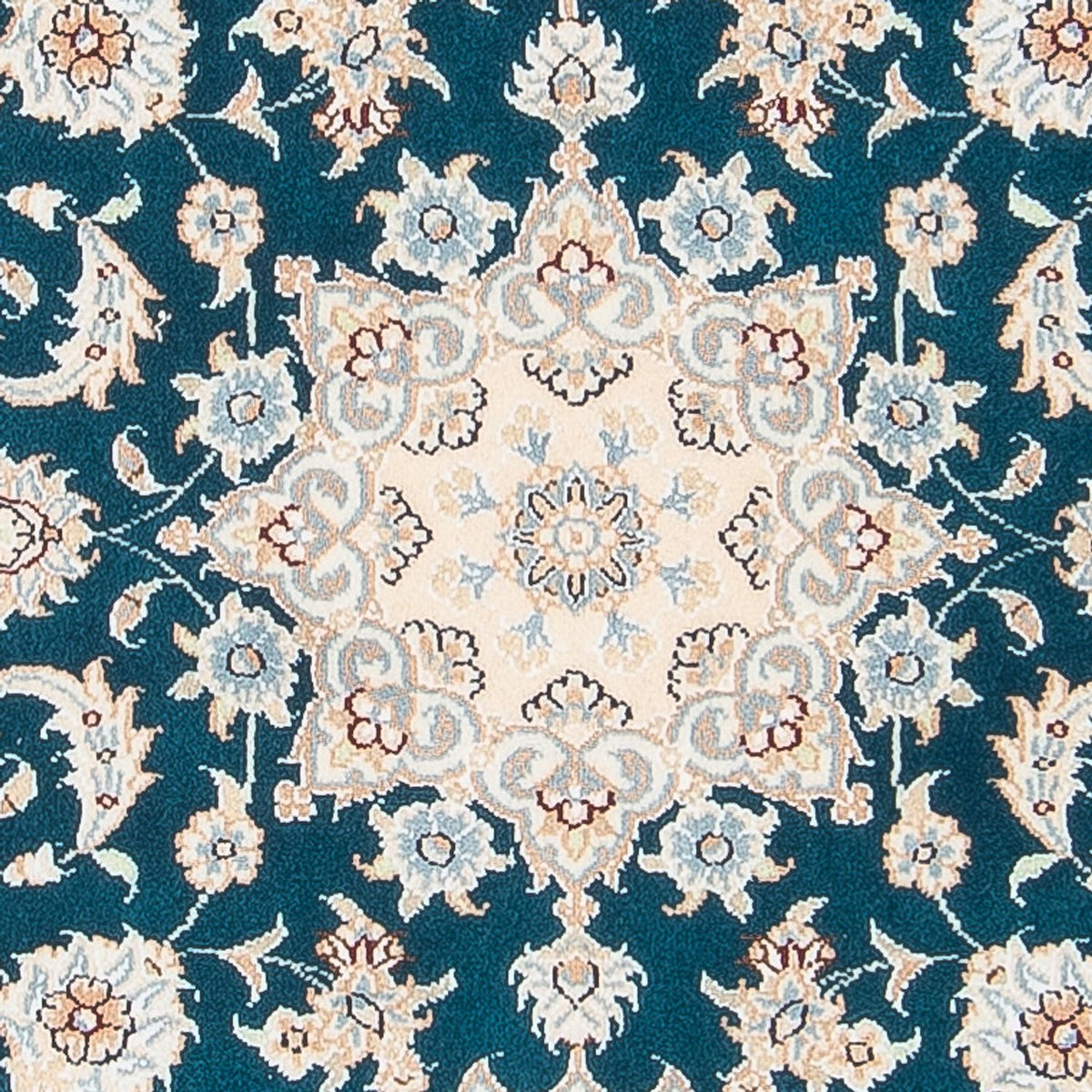 Tapis persan - Nain - Premium - 120 x 80 cm - vert foncé