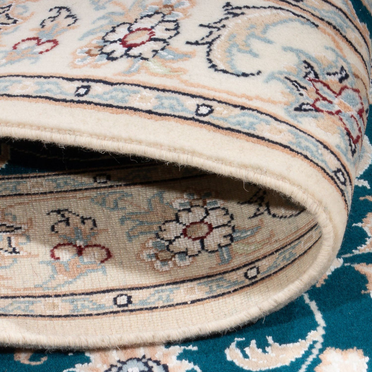 Tapis persan - Nain - Premium - 120 x 80 cm - vert foncé