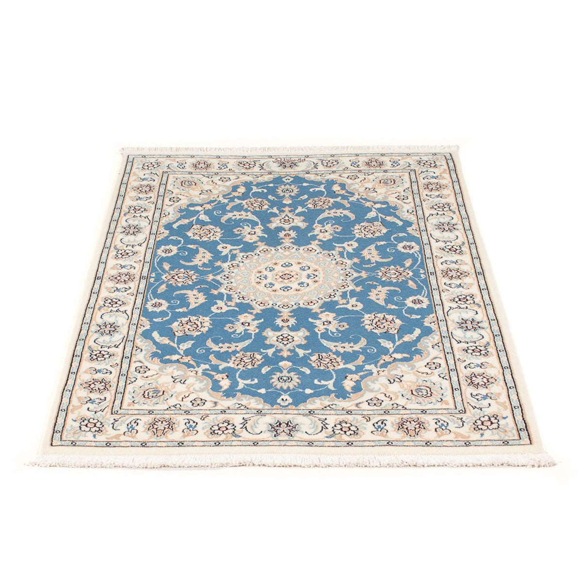 Tapis persan - Nain - Premium - 117 x 80 cm - bleu clair