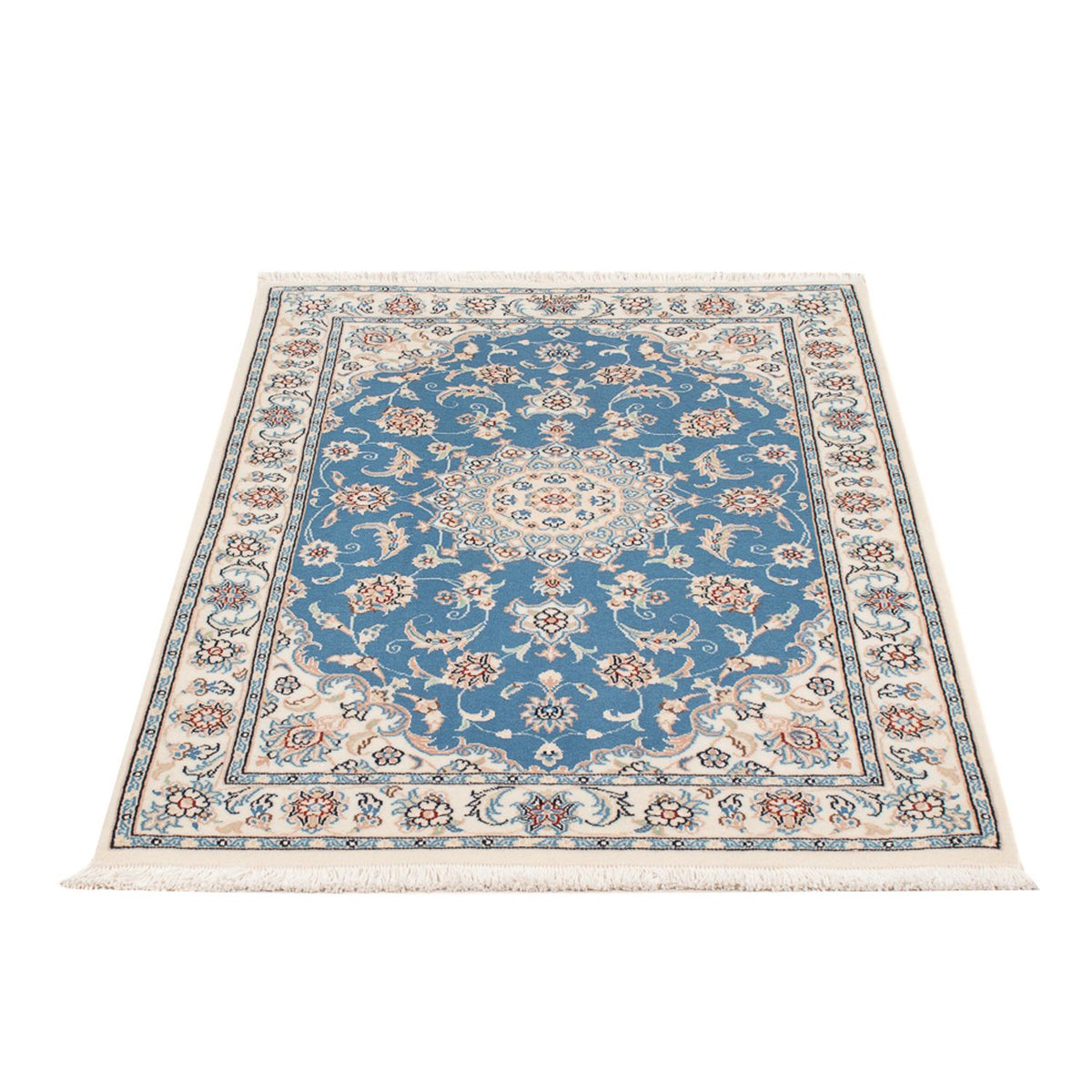 Tapis persan - Nain - Premium - 122 x 81 cm - bleu clair