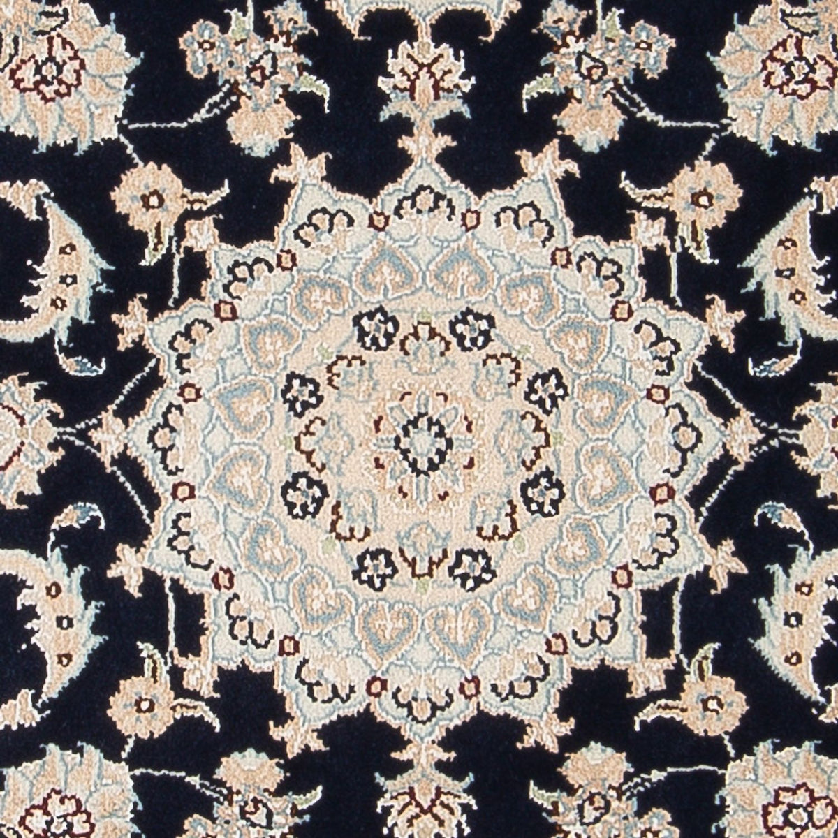 Tapis persan - Nain - Premium - 118 x 81 cm - bleu foncé