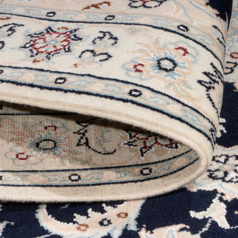 Tapis persan - Nain - Premium - 118 x 81 cm - bleu foncé